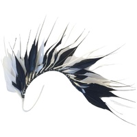 Feather Mount/Style 1 [Colour: Black/White]