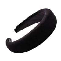 Headband/Padded/Velvet [Colour: Black]