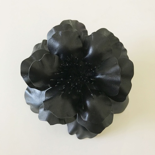 Flower/Leather (1) - Black