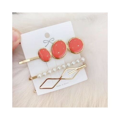 Hair Clip/Set 2 [Colour: Coral]