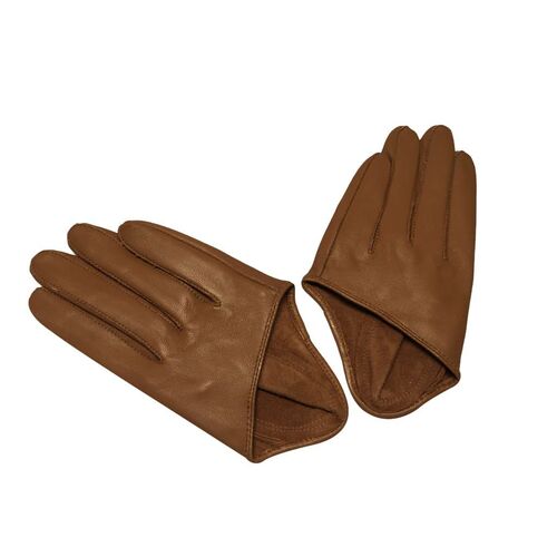 Gloves/Driving/Leather - Mocha [Size: Small (17cm)]