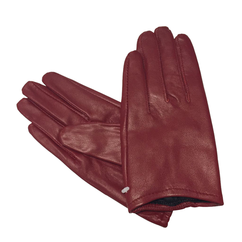 Gloves/Leather/Full - Burgundy [Size: X Large (20CM)]